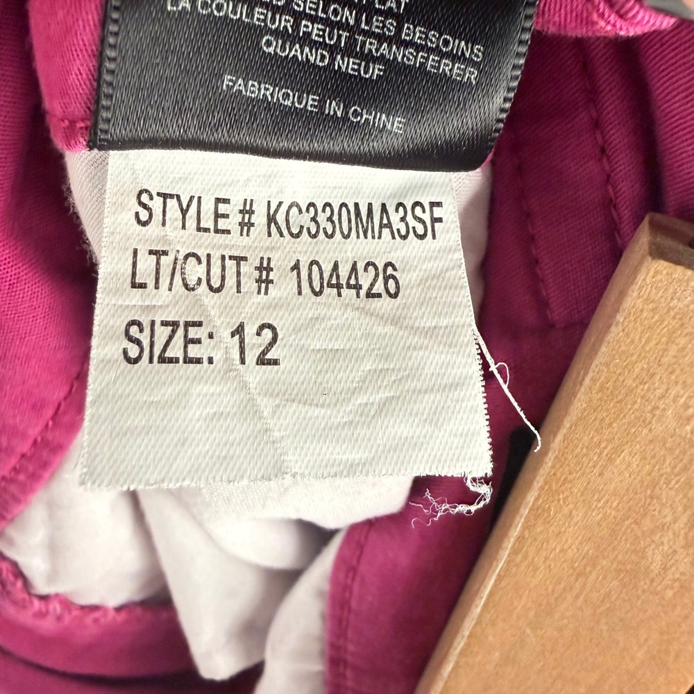 Kut from the Kloth Hot Pink Taylor Crop Trouser Pockets Ankle 12 Business Casual - Picture 11 of 11